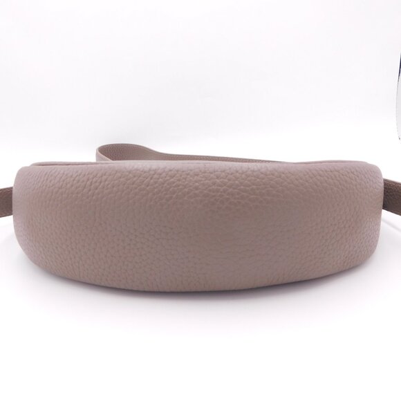 Quince Italian Leather Mini Crescent Shoulder Bag | Taupe | VGUC - Picture 4 of 11